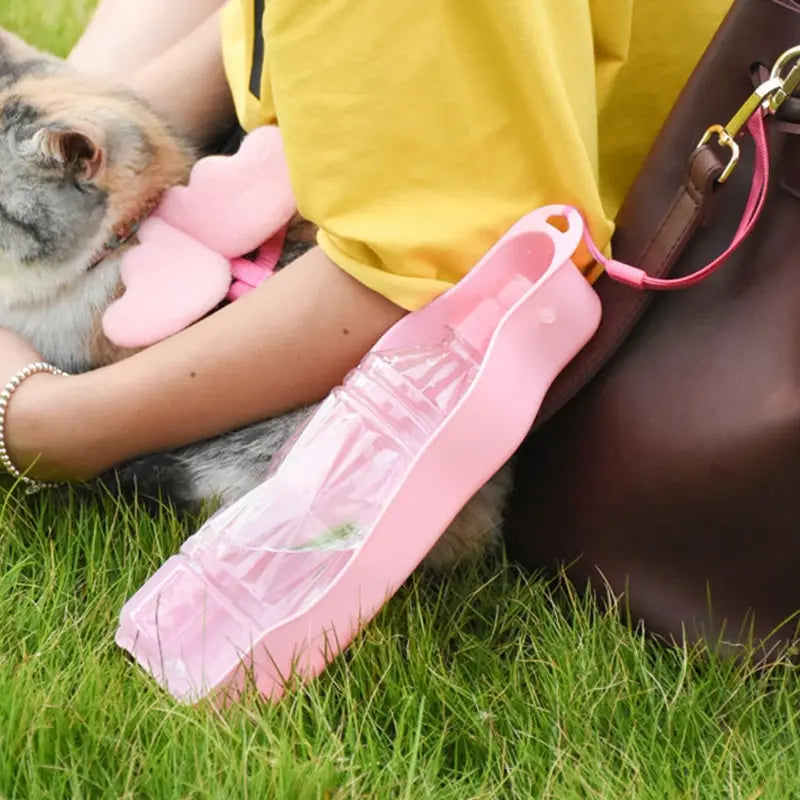 Foldable Plastic Water Bottle For Dogs Cats