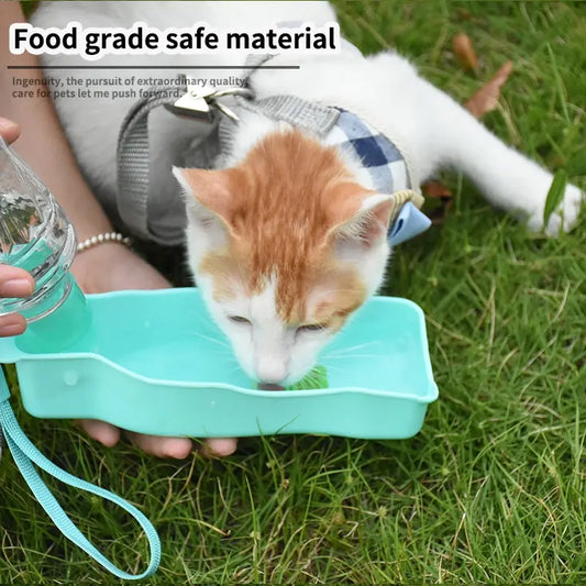 Foldable Plastic Water Bottle For Dogs Cats