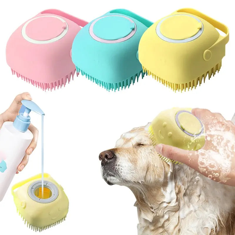 Silicone Bath Brush Irrigation Liquid Bath Rubbing Back Pet Multi Function Massage Bath Shampoo Shampoo Brush