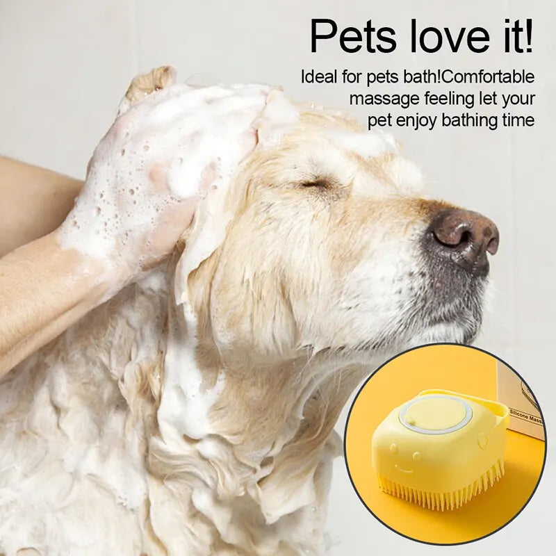 Silicone Bath Brush Irrigation Liquid Bath Rubbing Back Pet Multi Function Massage Bath Shampoo Shampoo Brush