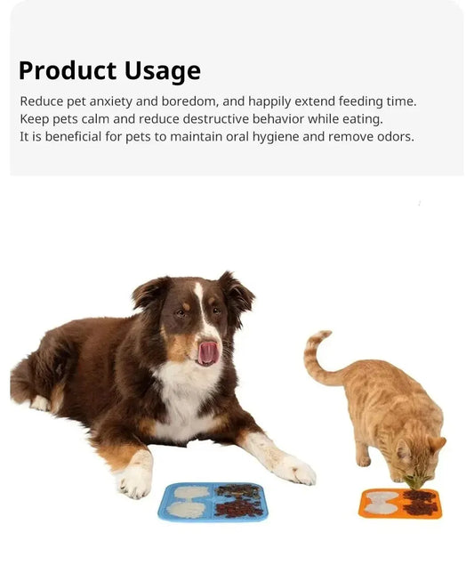 Suction Cup Slow Food Mat Silicone Pet Licking Mat