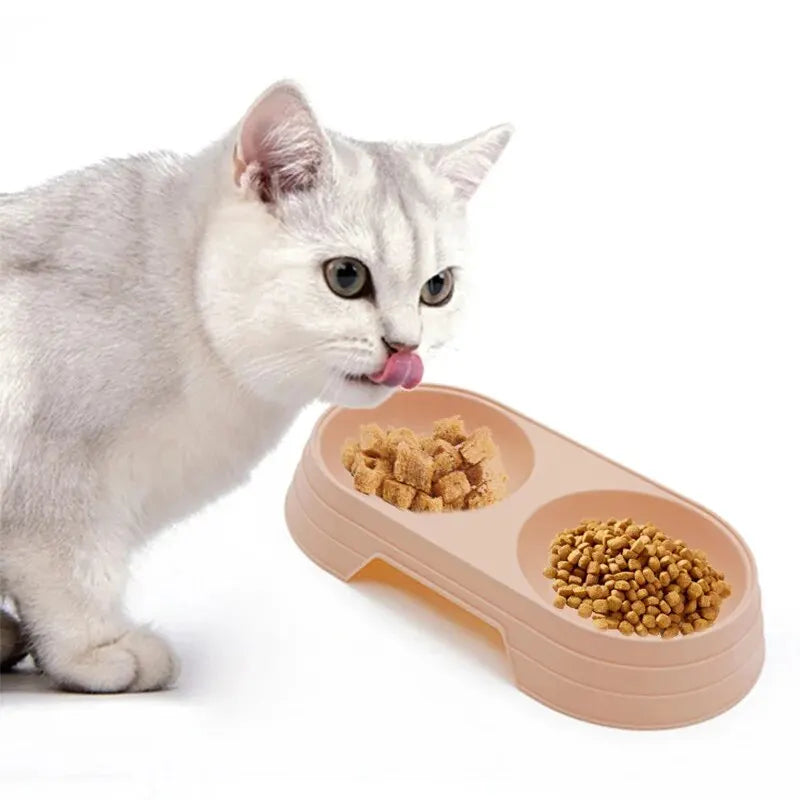 Pet Double  Candy Color Pet Feeding Bowl