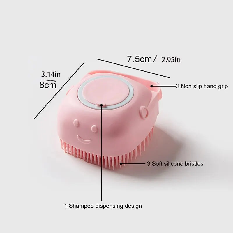 Silicone Bath Brush Irrigation Liquid Bath Rubbing Back Pet Multi Function Massage Bath Shampoo Shampoo Brush