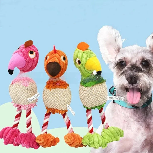 Parrot Shape Plush Dog Toys