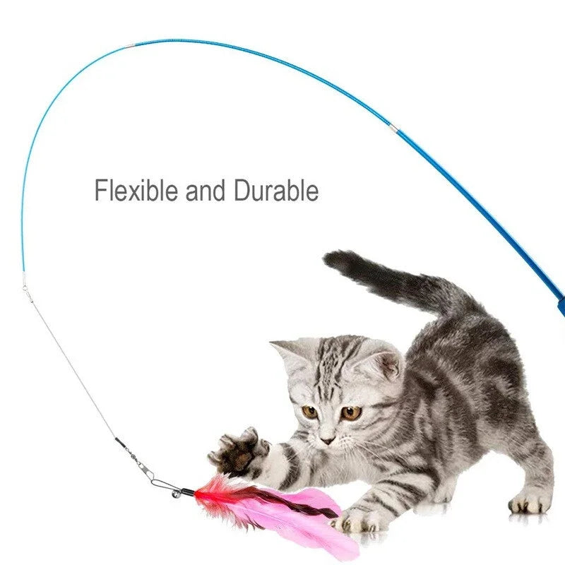 Toy Set Feather Retractable Cat Stick Cat