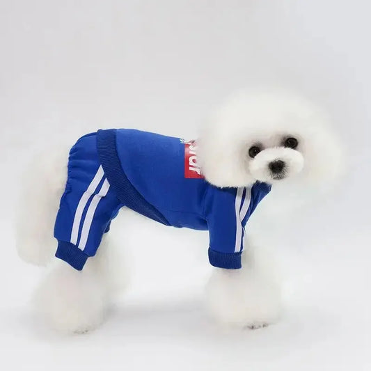 Winter Warm Pet Apparel Jumpsuit, Printed Clothes Sweater, Small Medium Cats & Dogs Costume