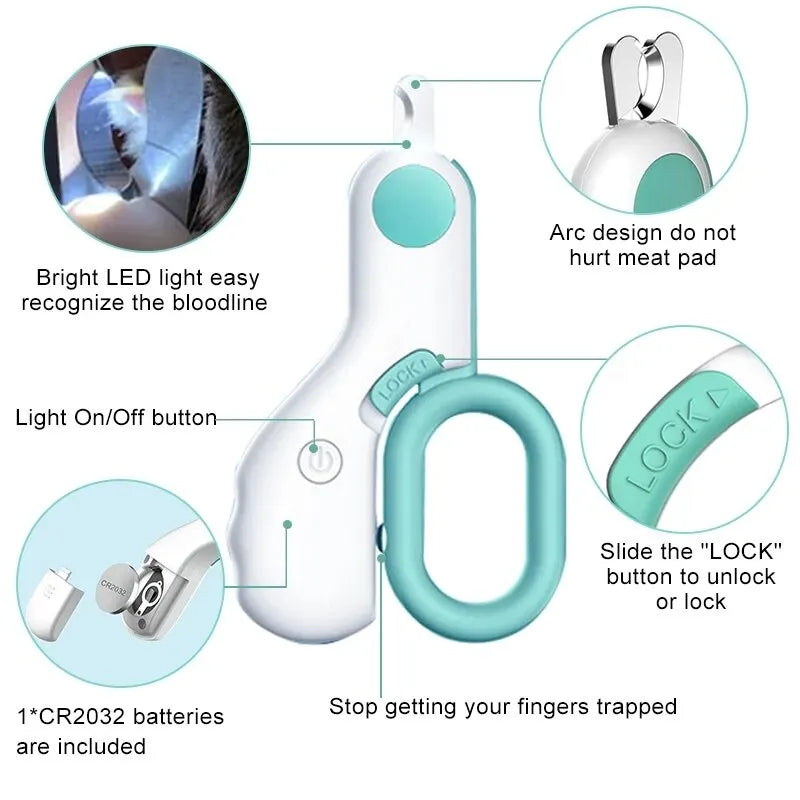 LED Light Dog Nail Clippers