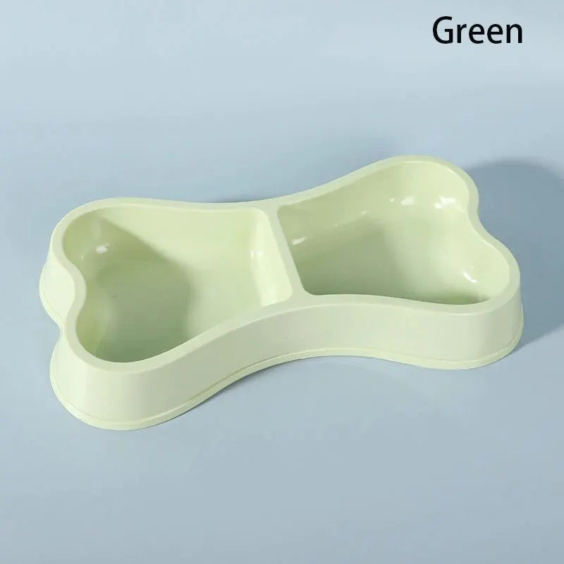 Bone Shaped Pet Double Bowl