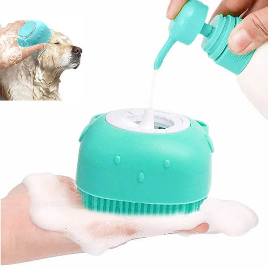 Shower Gel Bathing Brush Dog Cat Cleaning Grooming