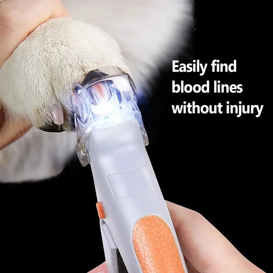 Professional Pet Nail Clipper Scissors With LED Light Cat Dog