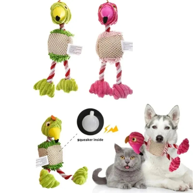 Parrot Shape Plush Dog Toys